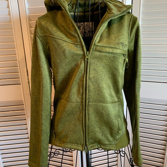 Empyre Snow Jacket Hoodie zi pup fleece liner green size small - Picture 7 of 9